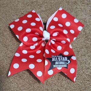 Red Polka Dot UCA-UDA ALL STAR NATIONAL CHAMPIONSHIP Cheer Bow